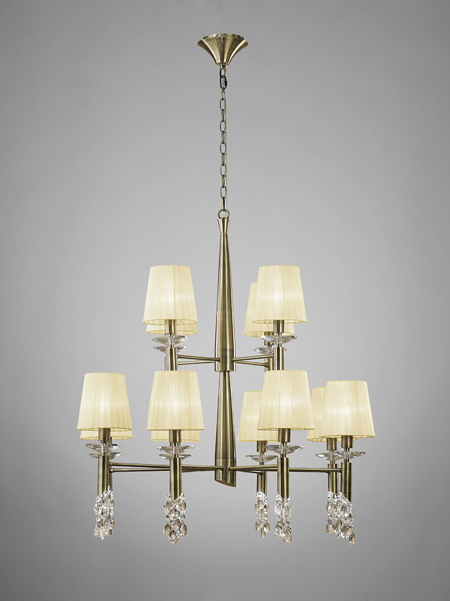 Tiffany AB Crystal Ceiling Lights Mantra Tiered Crystal Fittings